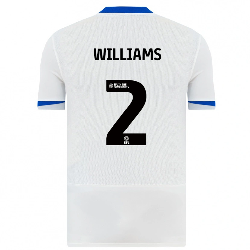 Danxen Kinderen Jordan Williams #2 Wit Zwart Uitshirt Uittenue 2025/26 T-Shirt België