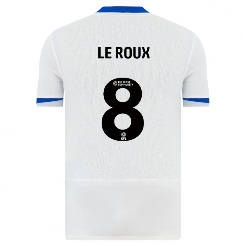 Danxen Kinderen Luke Le Roux #8 Wit Zwart Uitshirt Uittenue 2025/26 T-Shirt België