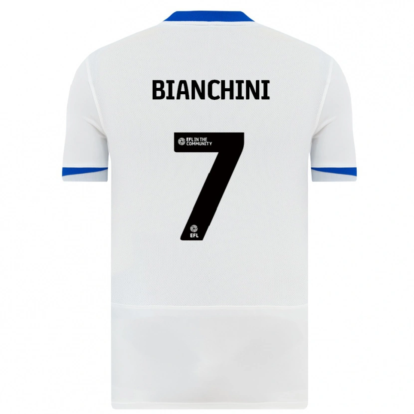 Danxen Kinderen Florian Bianchini #7 Wit Zwart Uitshirt Uittenue 2025/26 T-Shirt België