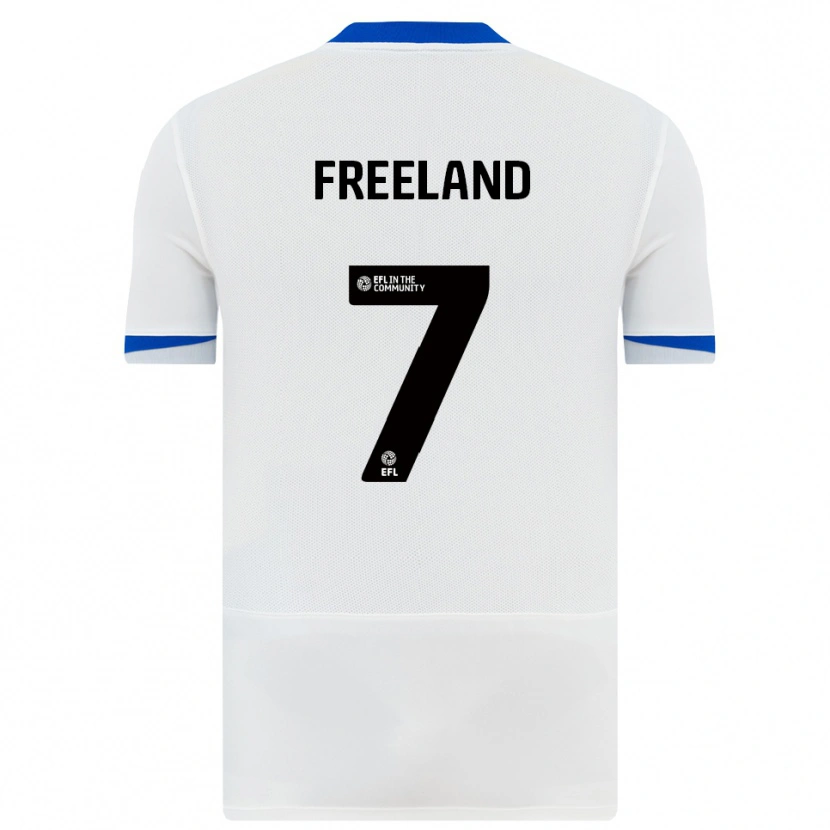 Danxen Kinderen Georgie Freeland #7 Wit Zwart Uitshirt Uittenue 2025/26 T-Shirt België
