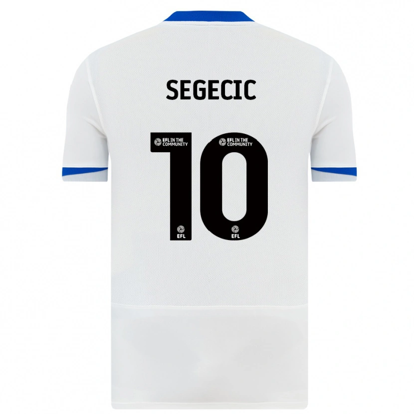 Danxen Kinderen Adrian Segecic #10 Wit Zwart Uitshirt Uittenue 2025/26 T-Shirt België