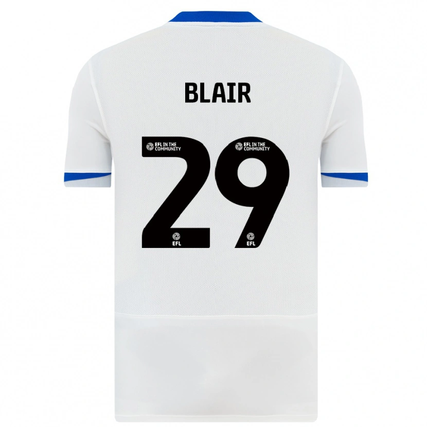 Danxen Kinderen Harvey Blair #29 Wit Zwart Uitshirt Uittenue 2025/26 T-Shirt België