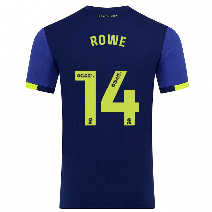 Danxen Kinderen Sasha Rowe #14 Marine Geel Uitshirt Uittenue 2025/26 T-Shirt België