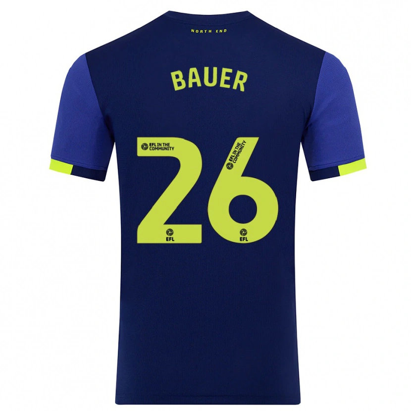 Danxen Kinderen Patrick Bauer #26 Marine Geel Uitshirt Uittenue 2025/26 T-Shirt België