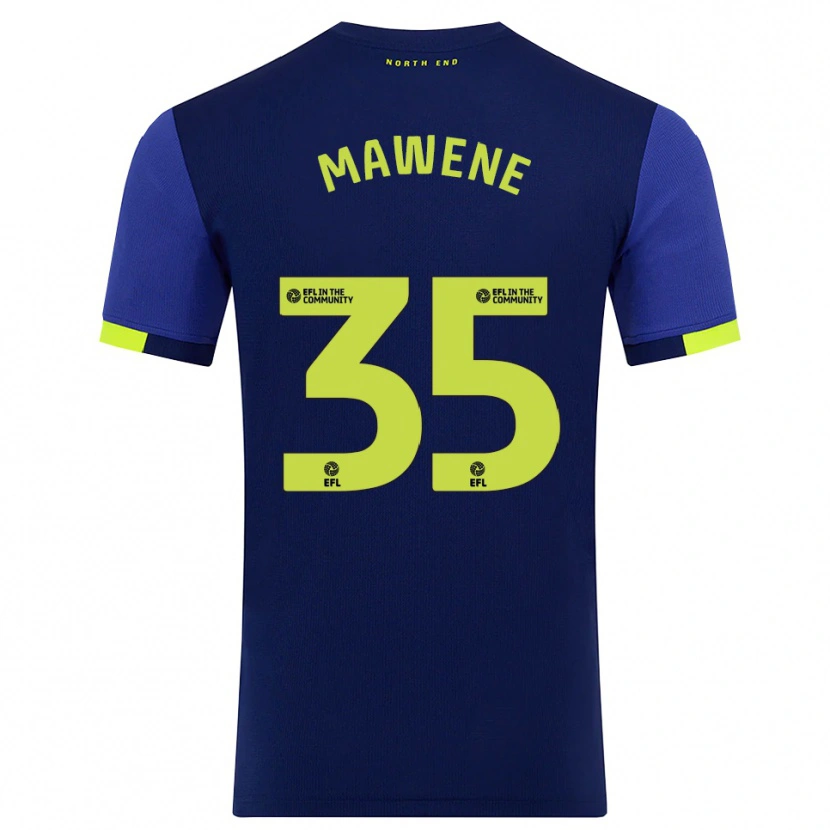 Danxen Kinderen Noah Mawene #35 Marine Geel Uitshirt Uittenue 2025/26 T-Shirt België