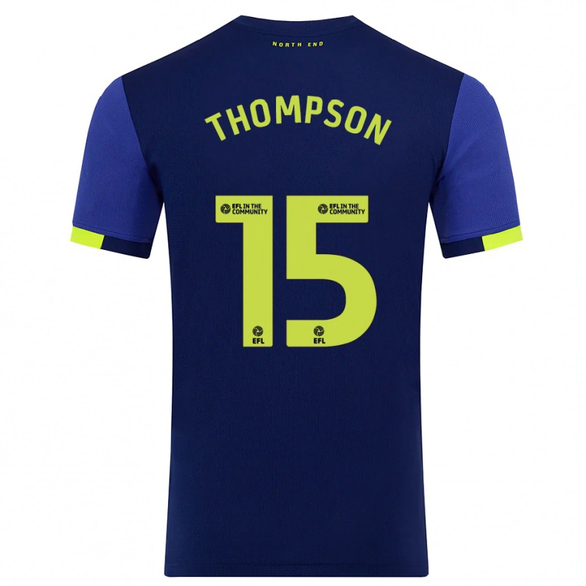 Danxen Kinderen Jordan Thompson #15 Marine Geel Uitshirt Uittenue 2025/26 T-Shirt België