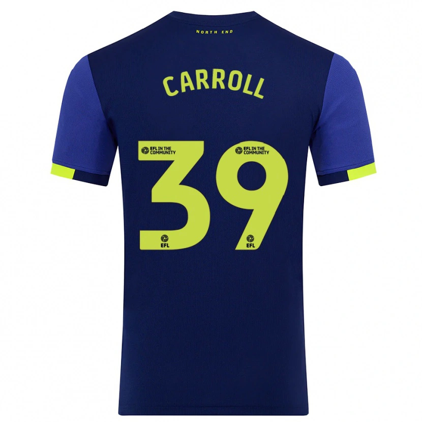 Danxen Kinderen Theo Carroll #39 Marine Geel Uitshirt Uittenue 2025/26 T-Shirt België