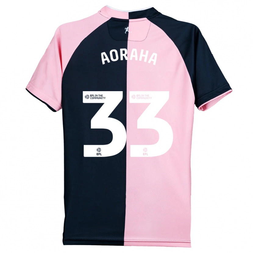 Danxen Kinderen Alexander Aoraha #33 Roze Zwart Uitshirt Uittenue 2025/26 T-Shirt België