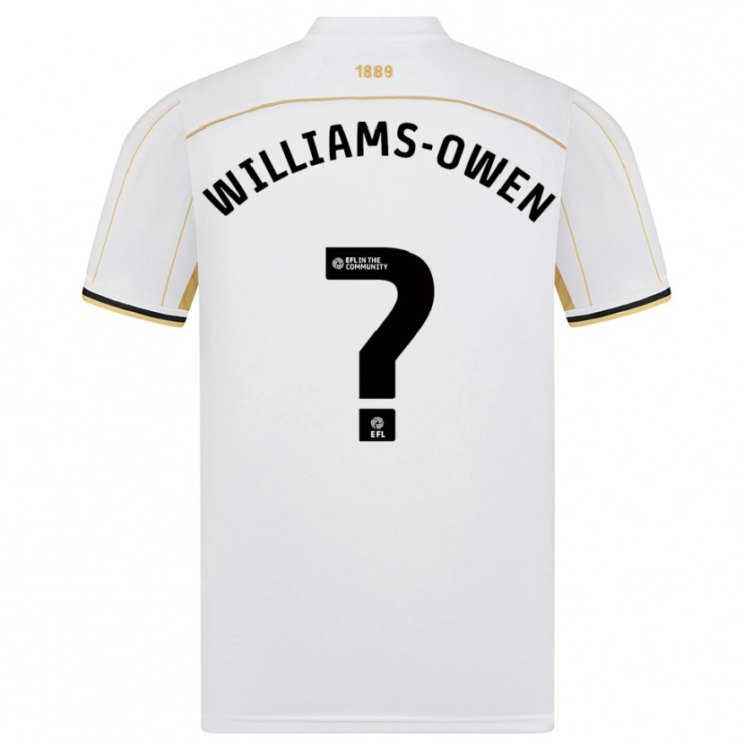 Danxen Kinderen Brooke Williams-Owen #0 Wit Goud Uitshirt Uittenue 2025/26 T-Shirt België