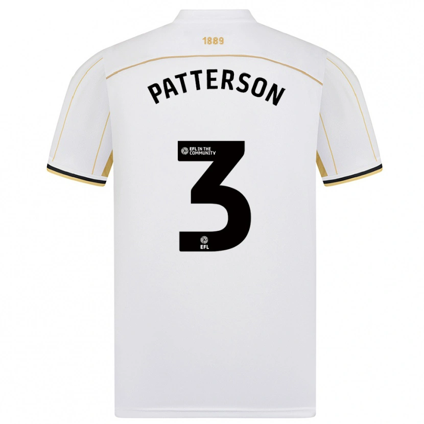 Danxen Kinderen Lennon Patterson #3 Wit Goud Uitshirt Uittenue 2025/26 T-Shirt België