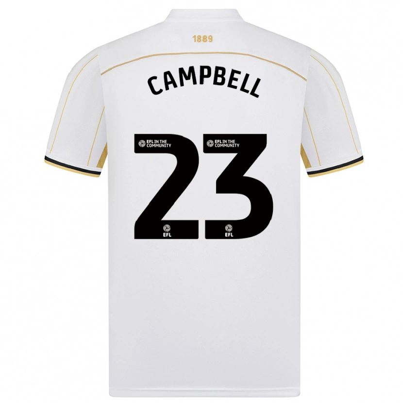 Danxen Kinderen Tyrese Campbell #23 Wit Goud Uitshirt Uittenue 2025/26 T-Shirt België