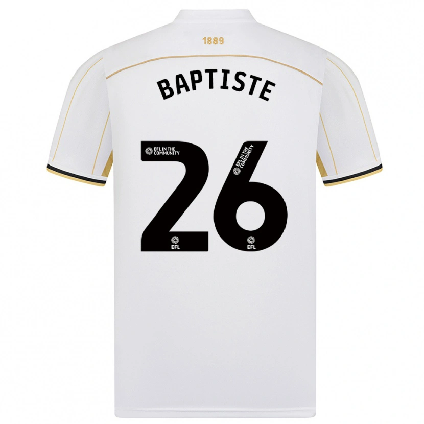 Danxen Kinderen Jamal Baptiste #26 Wit Goud Uitshirt Uittenue 2025/26 T-Shirt België