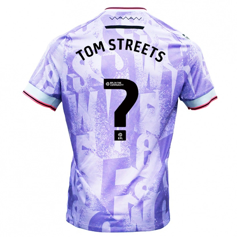 Danxen Kinderen Tom Streets #0 Lila Wit Uitshirt Uittenue 2025/26 T-Shirt België