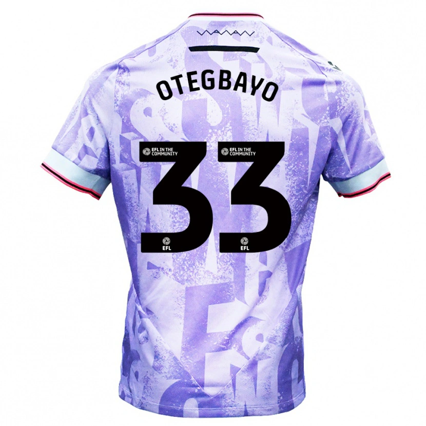 Danxen Kinderen Gabriel Otegbayo #33 Lila Wit Uitshirt Uittenue 2025/26 T-Shirt België