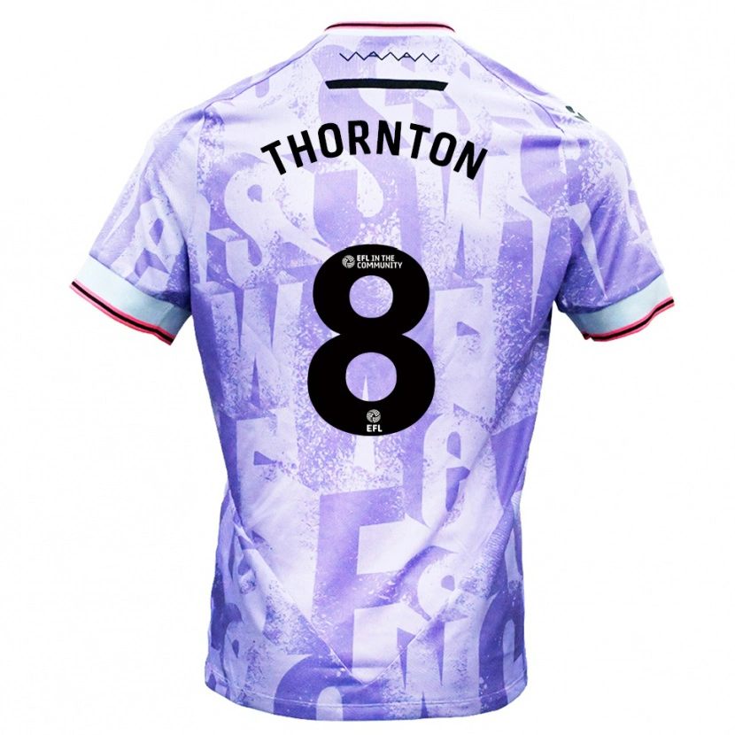 Danxen Kinderen Jarvis Thornton #8 Lila Wit Uitshirt Uittenue 2025/26 T-Shirt België