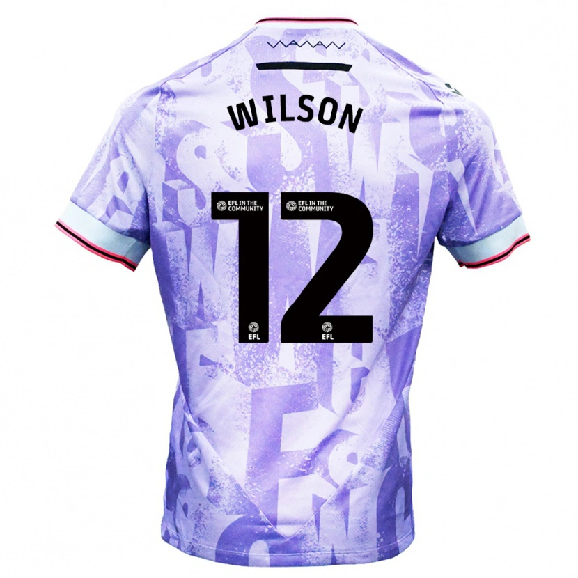 Danxen Kinderen Ryan Wilson #12 Lila Wit Uitshirt Uittenue 2025/26 T-Shirt België