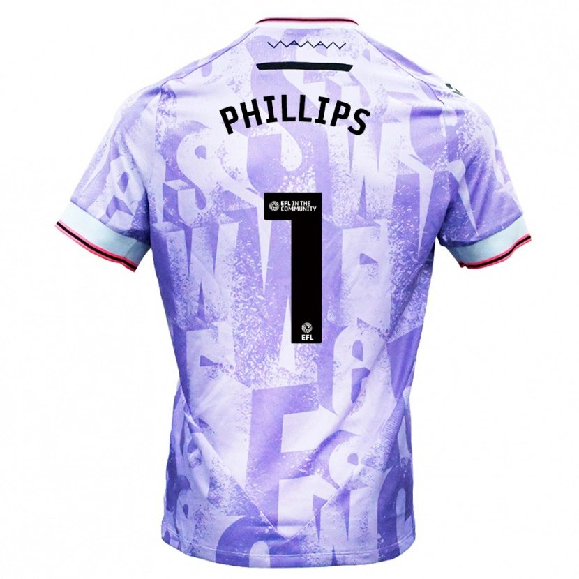 Danxen Kinderen Jack Phillips #1 Lila Wit Uitshirt Uittenue 2025/26 T-Shirt België