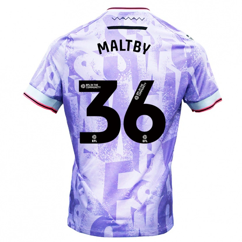 Danxen Kinderen Mackenzie Maltby #36 Lila Wit Uitshirt Uittenue 2025/26 T-Shirt België