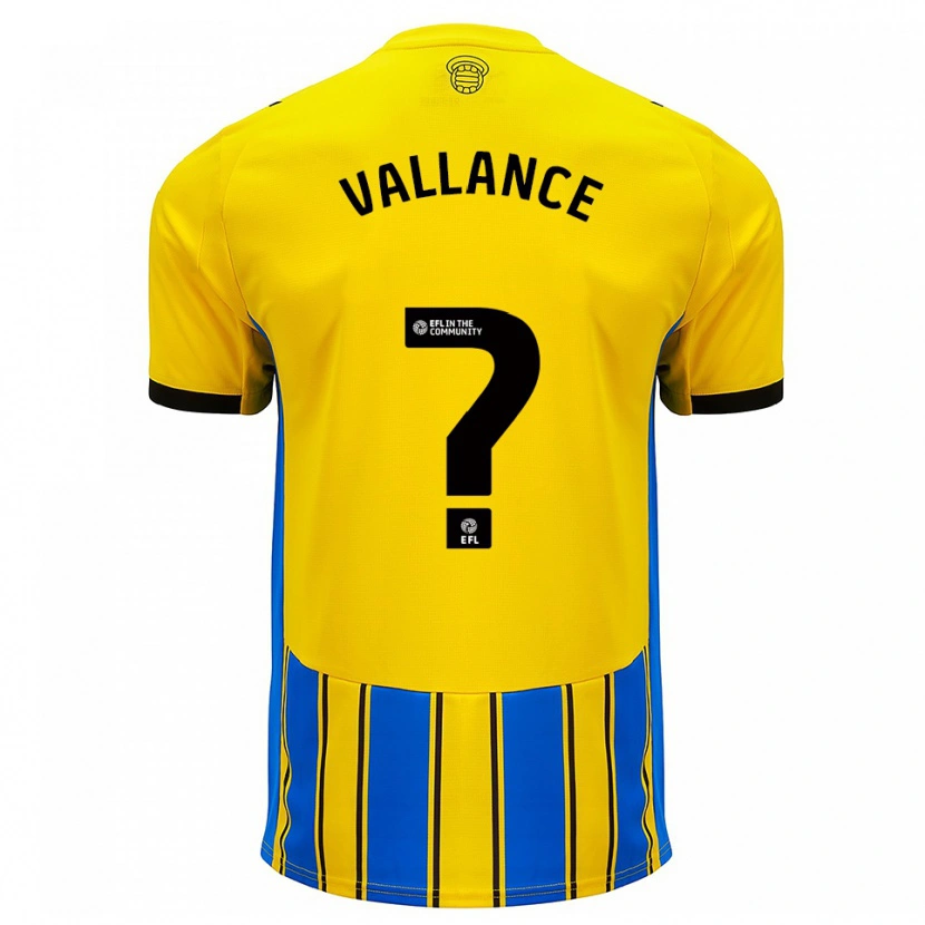 Danxen Kinderen Jake Vallance #0 Blauw Geel Uitshirt Uittenue 2025/26 T-Shirt België