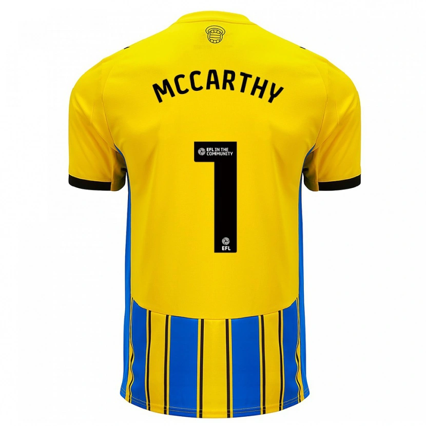 Danxen Kinderen Alex Mccarthy #1 Blauw Geel Uitshirt Uittenue 2025/26 T-Shirt België