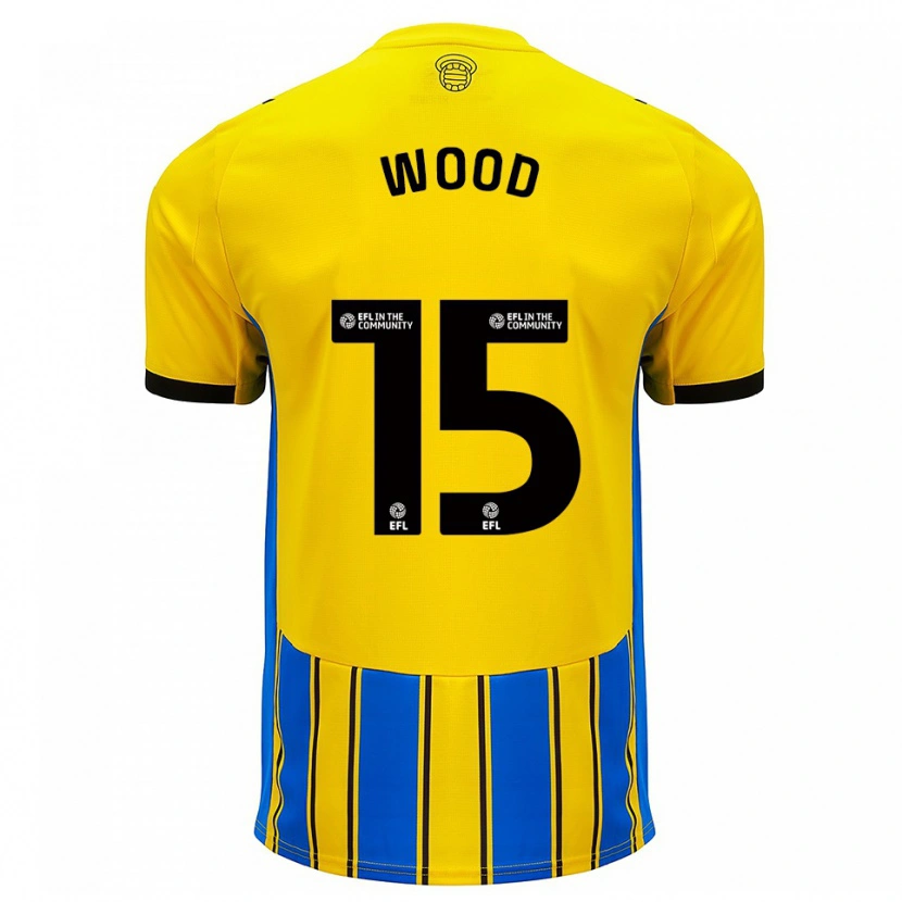 Danxen Kinderen Nathan Wood #15 Blauw Geel Uitshirt Uittenue 2025/26 T-Shirt België