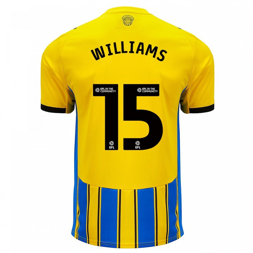 Danxen Kinderen Barnaby Williams #15 Blauw Geel Uitshirt Uittenue 2025/26 T-Shirt België