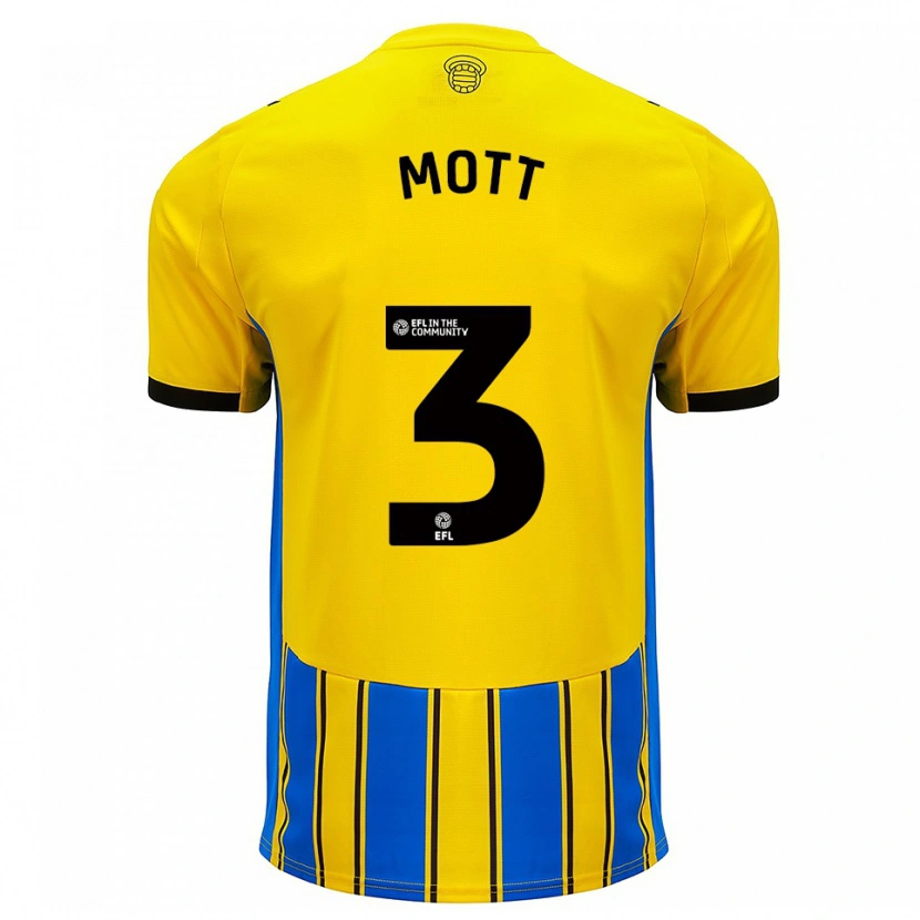 Danxen Kinderen Millicent Mott #3 Blauw Geel Uitshirt Uittenue 2025/26 T-Shirt België