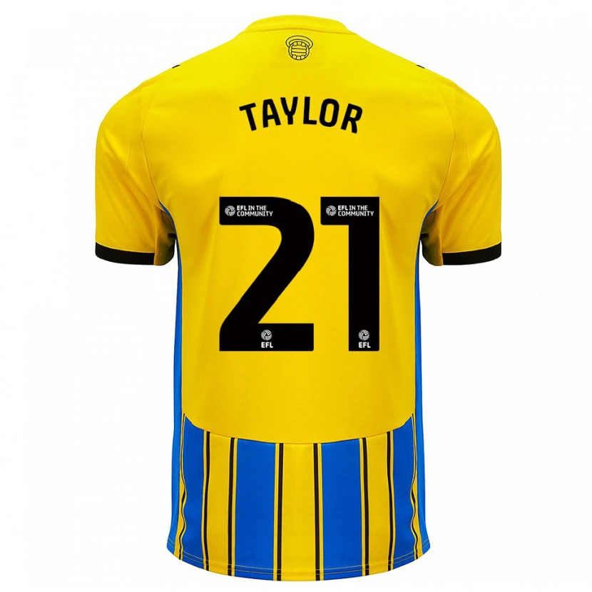 Danxen Kinderen Charlie Taylor #21 Blauw Geel Uitshirt Uittenue 2025/26 T-Shirt België