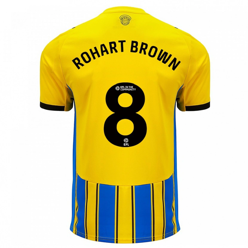 Danxen Kinderen Thierry Rohart-Brown #8 Blauw Geel Uitshirt Uittenue 2025/26 T-Shirt België