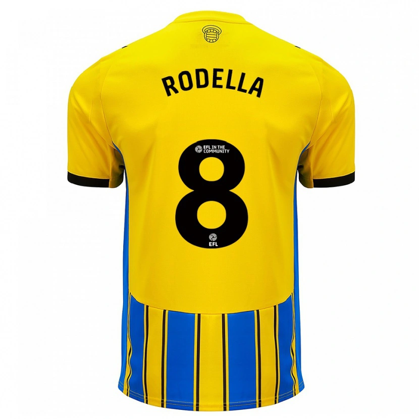 Danxen Kinderen Leo Rodella #8 Blauw Geel Uitshirt Uittenue 2025/26 T-Shirt België