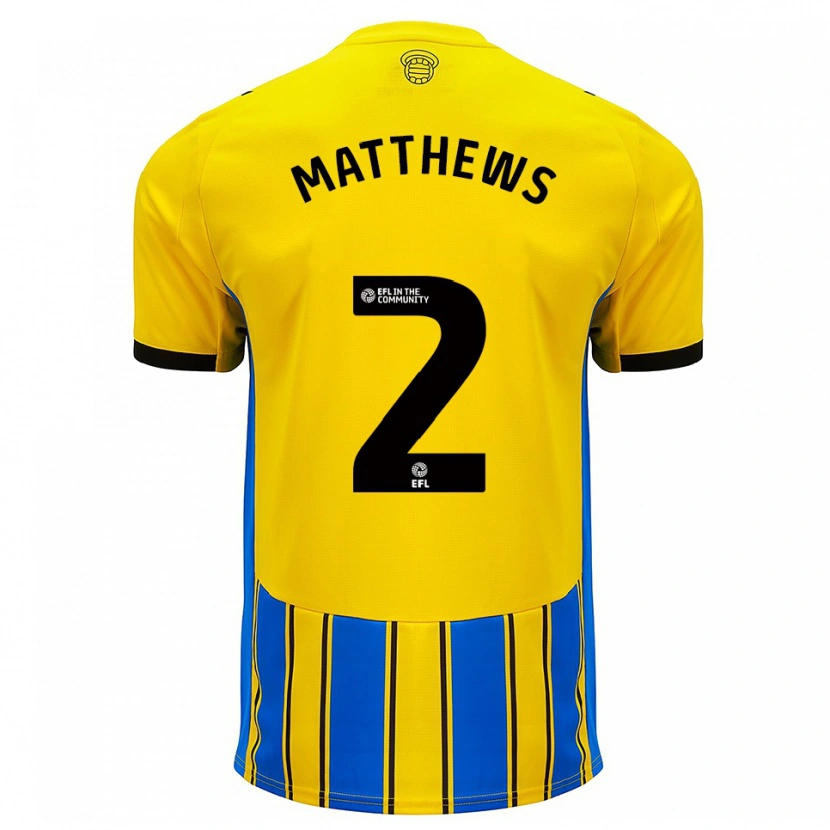 Danxen Kinderen Abdulhalim Okunola #2 Blauw Geel Uitshirt Uittenue 2025/26 T-Shirt België