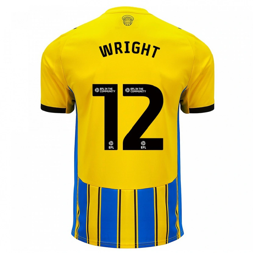 Danxen Kinderen Josh Wright #12 Blauw Geel Uitshirt Uittenue 2025/26 T-Shirt België