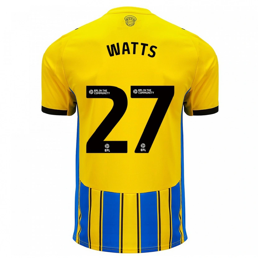 Danxen Kinderen Isabel Watts #27 Blauw Geel Uitshirt Uittenue 2025/26 T-Shirt België