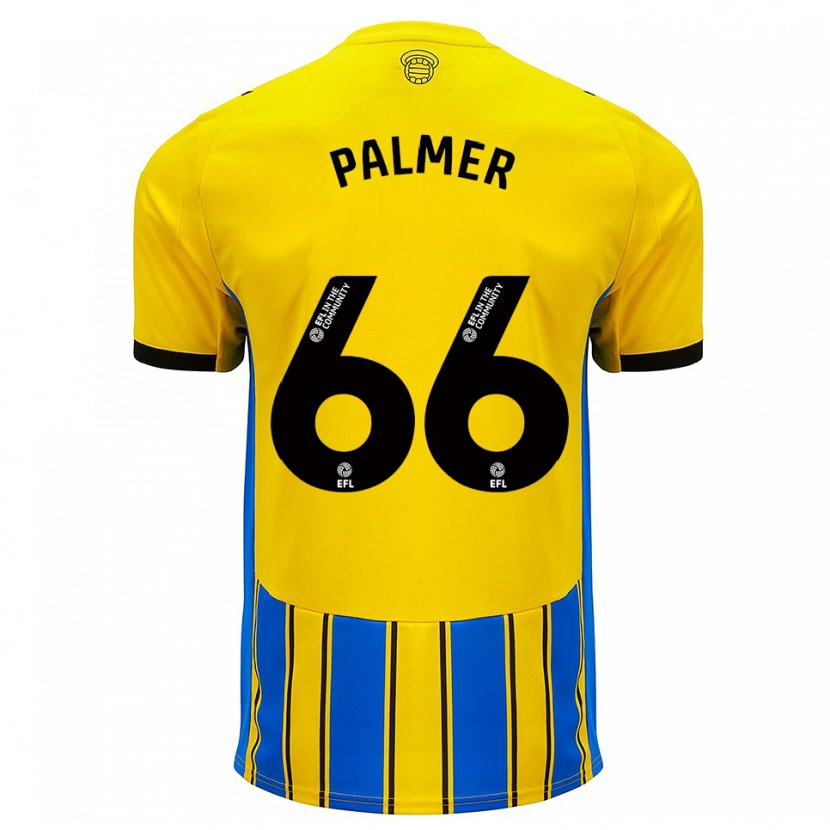 Danxen Kinderen Aimee Palmer #66 Blauw Geel Uitshirt Uittenue 2025/26 T-Shirt België
