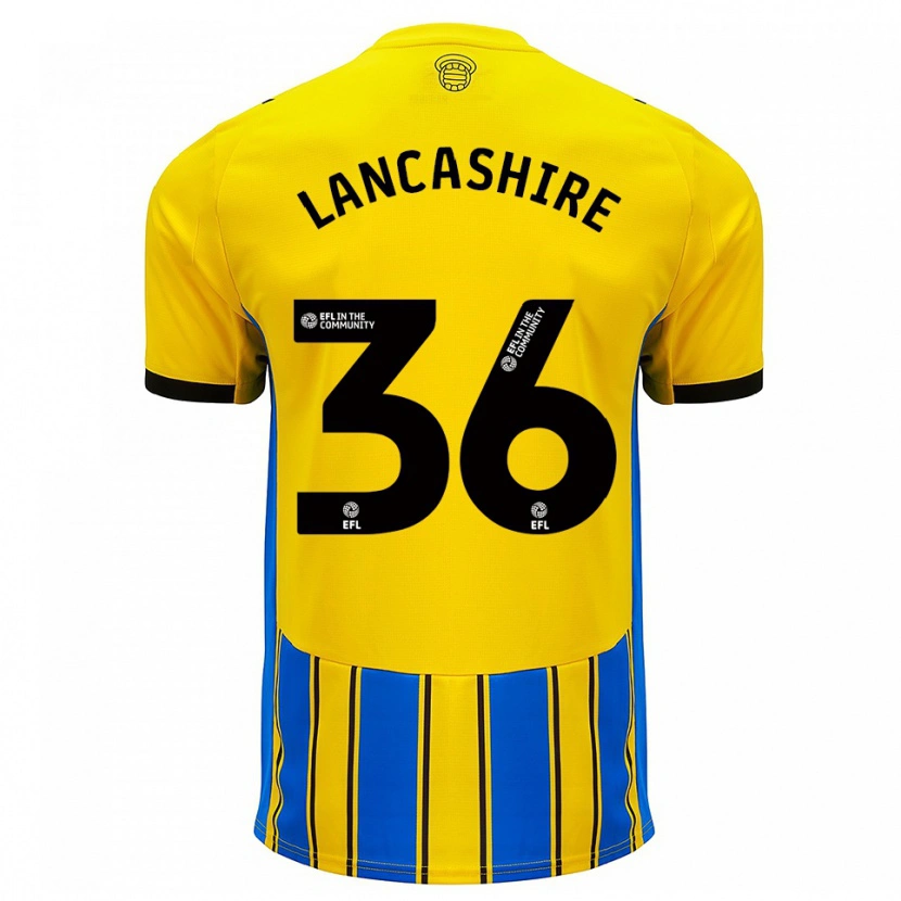 Danxen Kinderen Olly Lancashire #36 Blauw Geel Uitshirt Uittenue 2025/26 T-Shirt België