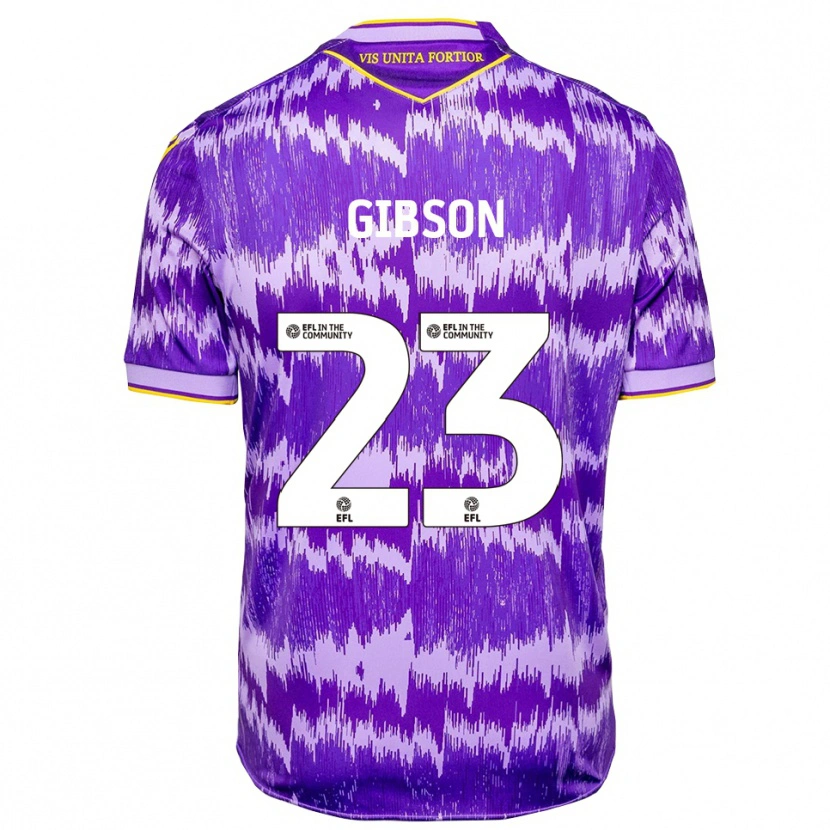 Danxen Kinderen Ben Gibson #23 Paars Geel Uitshirt Uittenue 2025/26 T-Shirt België