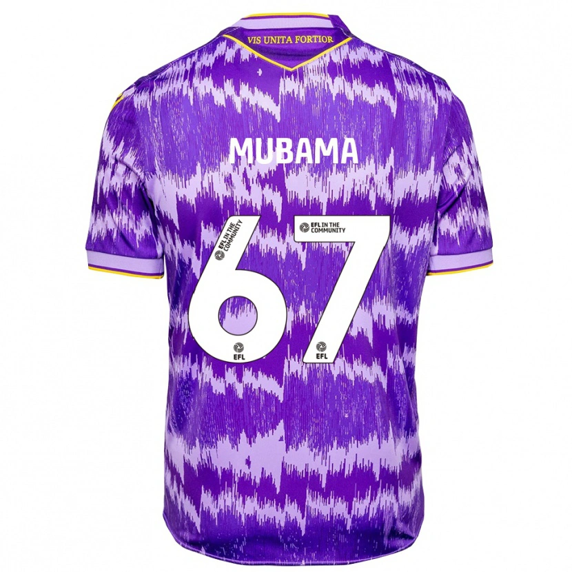 Danxen Kinderen Divin Mubama #67 Paars Geel Uitshirt Uittenue 2025/26 T-Shirt België