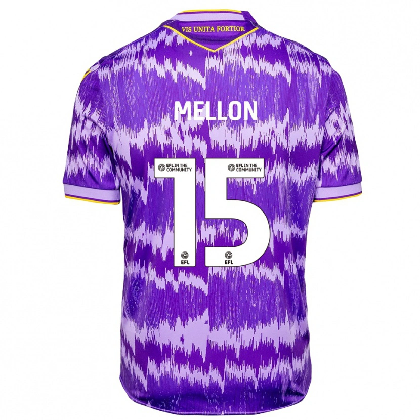 Danxen Kinderen Luke Mellon #15 Paars Geel Uitshirt Uittenue 2025/26 T-Shirt België