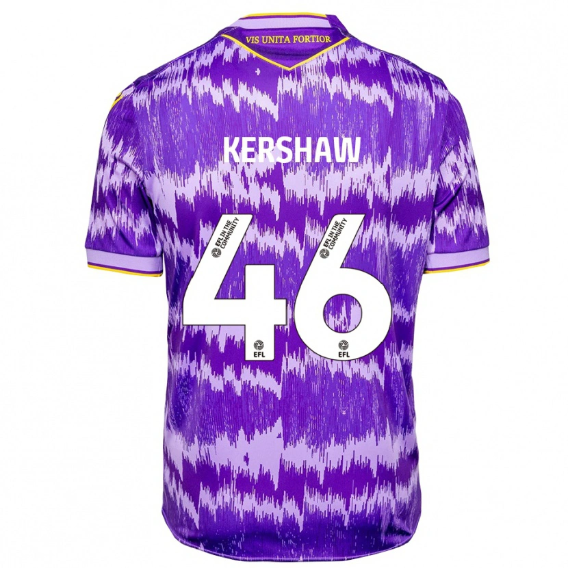 Danxen Kinderen Ben Kershaw #46 Paars Geel Uitshirt Uittenue 2025/26 T-Shirt België