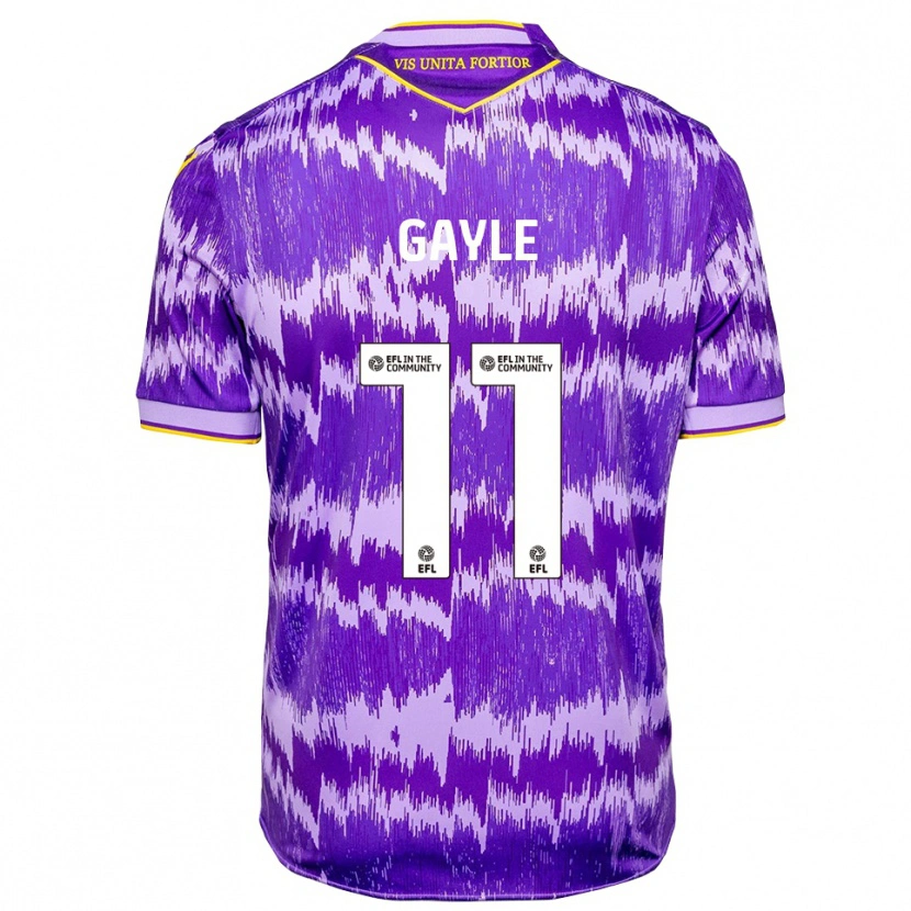 Danxen Kinderen Dwight Gayle #11 Paars Geel Uitshirt Uittenue 2025/26 T-Shirt België