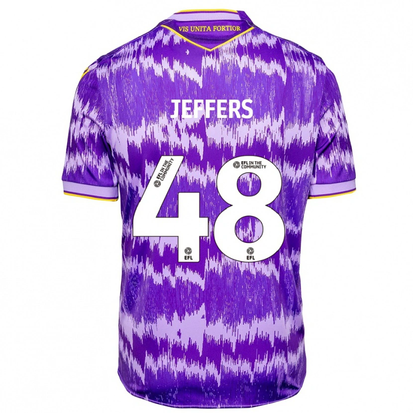 Danxen Kinderen Keke Jeffers #48 Paars Geel Uitshirt Uittenue 2025/26 T-Shirt België