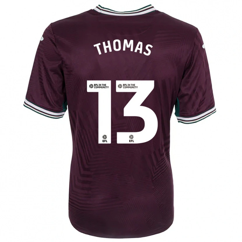 Danxen Kinderen Elis Thomas #13 Roest Rood Wit Uitshirt Uittenue 2025/26 T-Shirt België