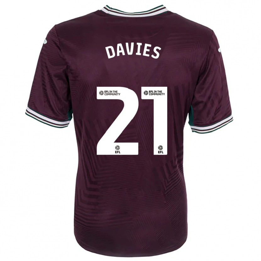 Danxen Kinderen Laura Davies #21 Roest Rood Wit Uitshirt Uittenue 2025/26 T-Shirt België
