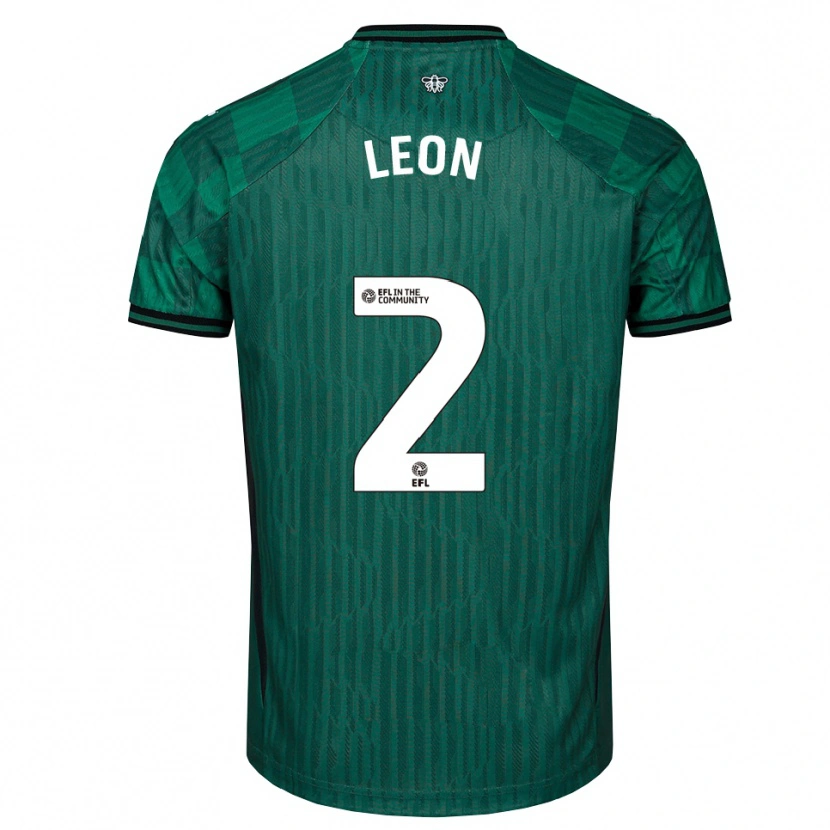 Danxen Kinderen Lucía León #2 Groen Zwart Uitshirt Uittenue 2025/26 T-Shirt België