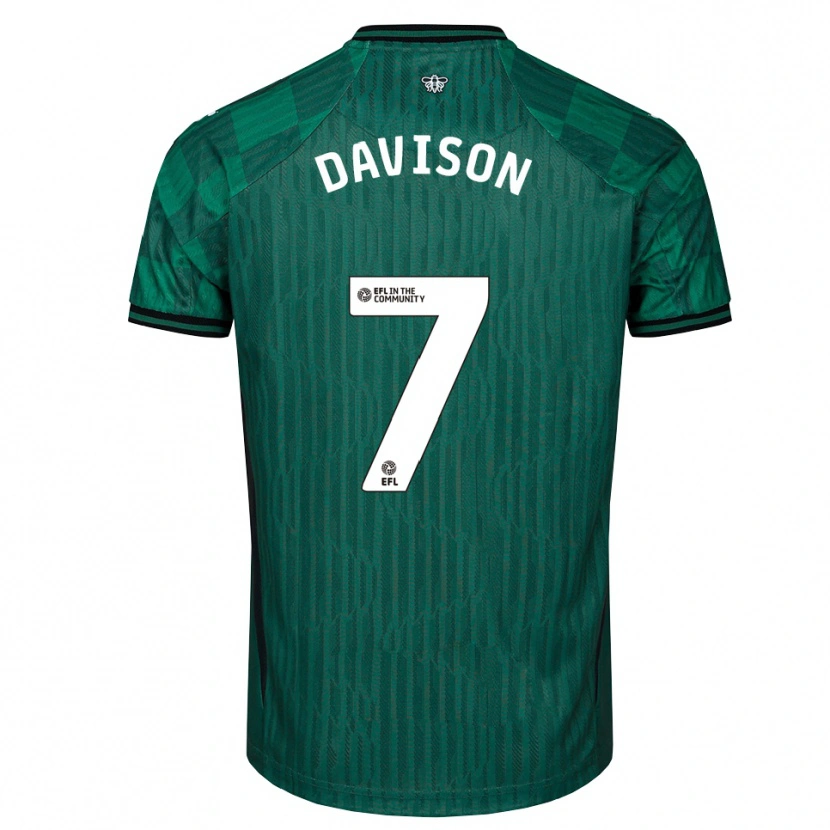 Danxen Kinderen Gemma Davison #7 Groen Zwart Uitshirt Uittenue 2025/26 T-Shirt België