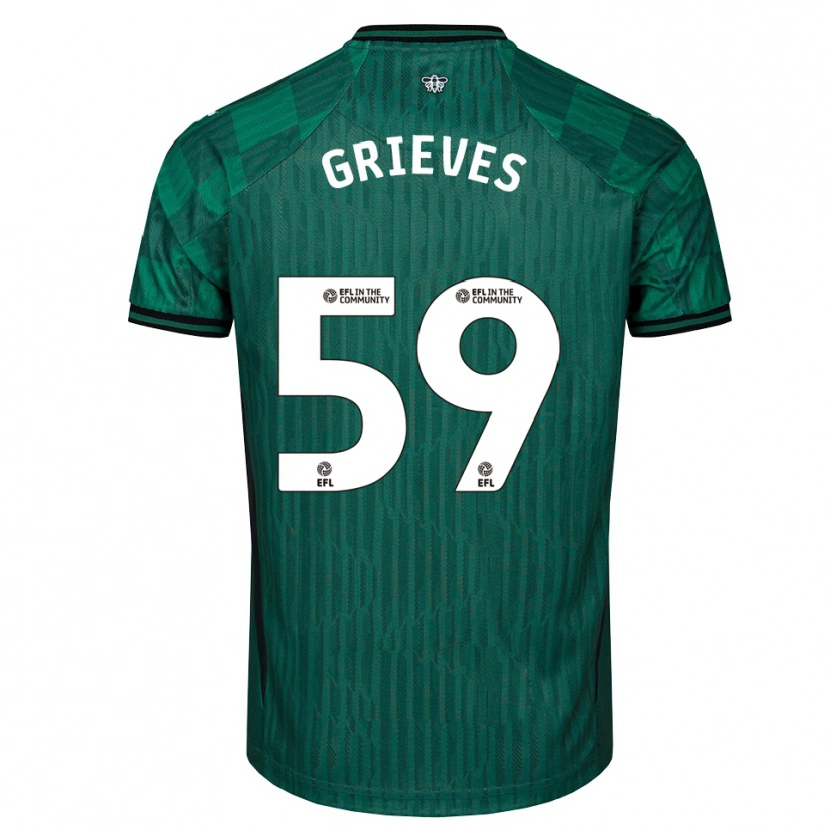 Danxen Kinderen Jack Grieves #59 Groen Zwart Uitshirt Uittenue 2025/26 T-Shirt België