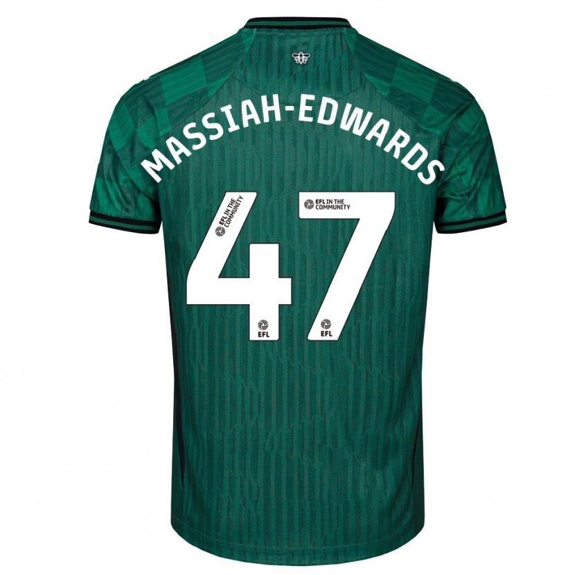 Danxen Kinderen Zavier Massiah-Edwards #47 Groen Zwart Uitshirt Uittenue 2025/26 T-Shirt België