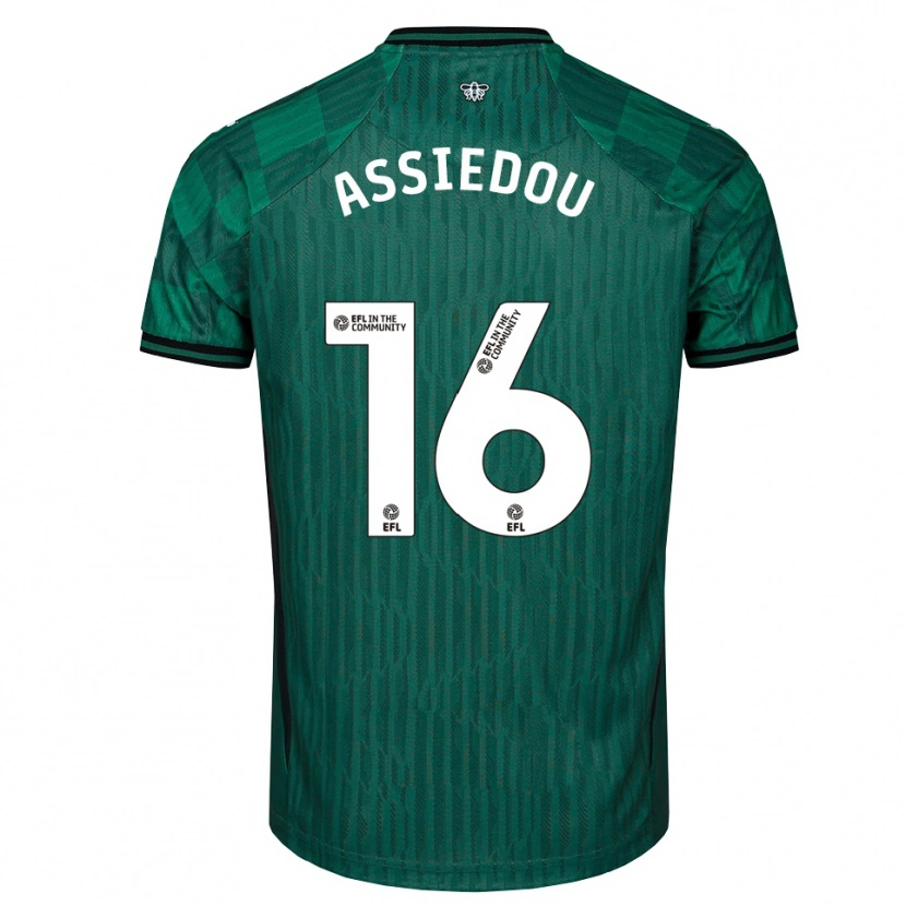 Danxen Kinderen Bentley Assiedou #16 Groen Zwart Uitshirt Uittenue 2025/26 T-Shirt België