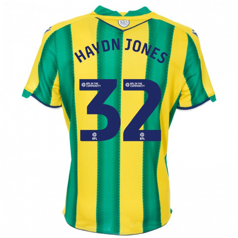 Danxen Kinderen Mackenzie Haydn Jones #32 Geel Groen Uitshirt Uittenue 2025/26 T-Shirt België