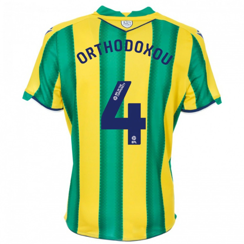 Danxen Kinderen Francesca Orthodoxou #4 Geel Groen Uitshirt Uittenue 2025/26 T-Shirt België